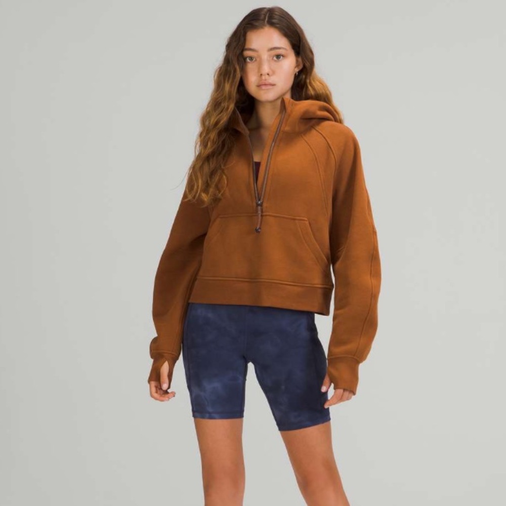 Lululemon Scuba Oversized 1/2 Zip Hoodie Copper Brown